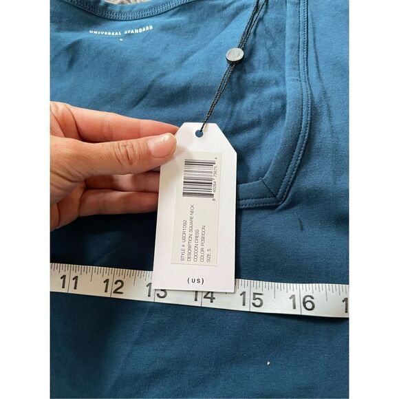 NWT‎ Universal Standard Square Neck Cocoon Dress Teal size 14-16 - Picture 6 of 6